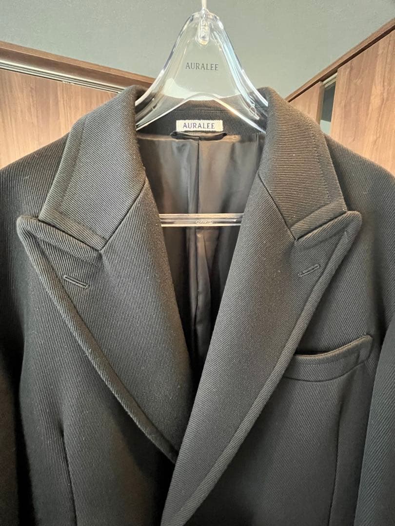 ゆ＊【極美品】オーラリー ダブルクロス ハード ツイスト チェスターコート