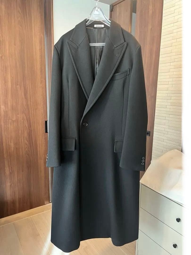 ゆ＊【極美品】オーラリー ダブルクロス ハード ツイスト チェスターコート