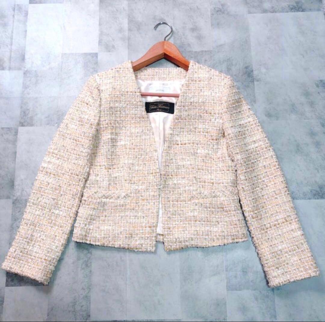 UNTITLED ファンシー ツイード ノーカラージャケット セレモニー　日本製