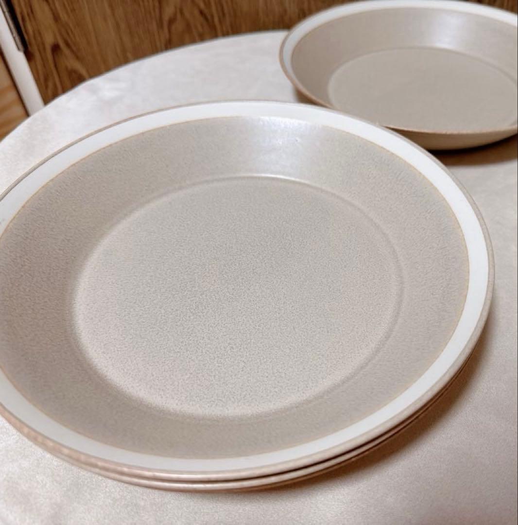 【極美品】上品サンドベージュ×大容量深皿♡イイホシユミコ×木村硝子店プレート23
