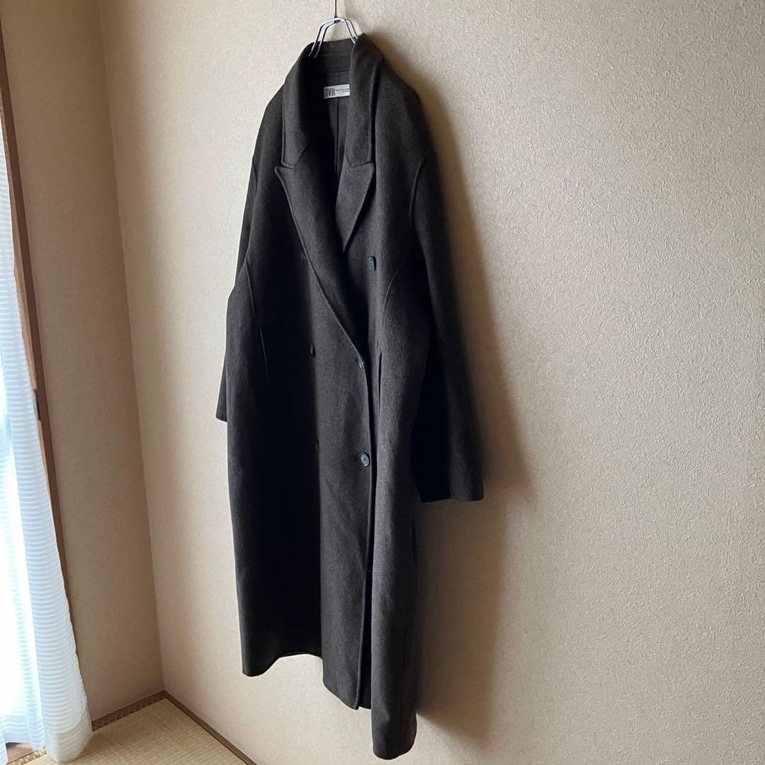 ZARA ザラ　チェスターコート ロングコート　オーバーサイズ　L チャコール