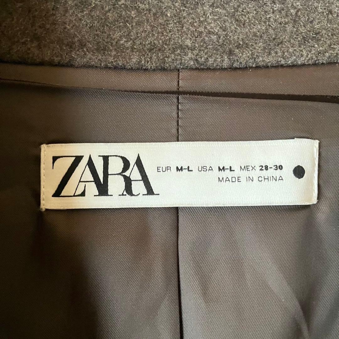 ZARA ザラ　チェスターコート ロングコート　オーバーサイズ　L チャコール