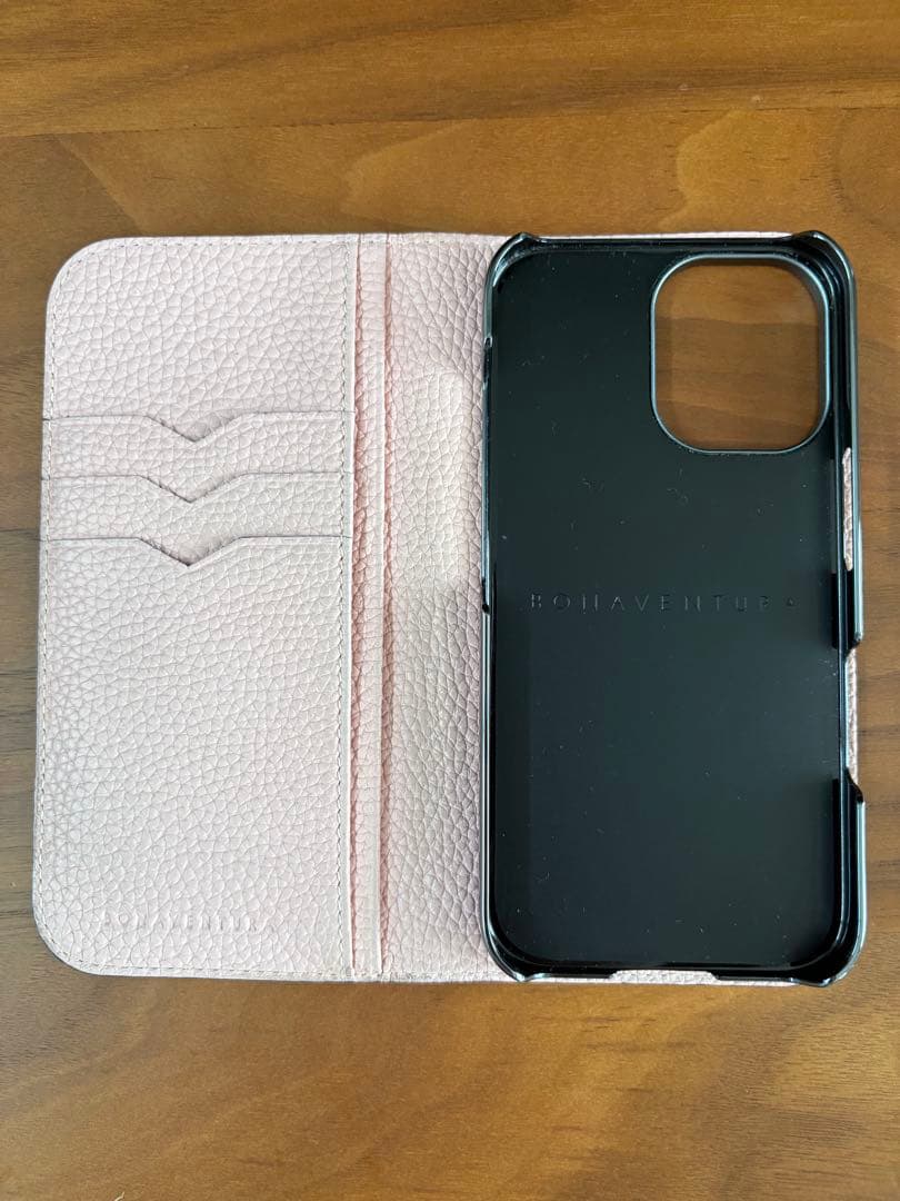 【BONAVENTURA】iPhone16 グレージュ×サクラ