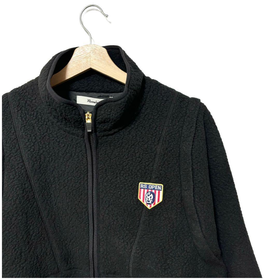新品 ラッセルノ 2WAY ボアフリース ジャケット ブラック XL 6 ベスト