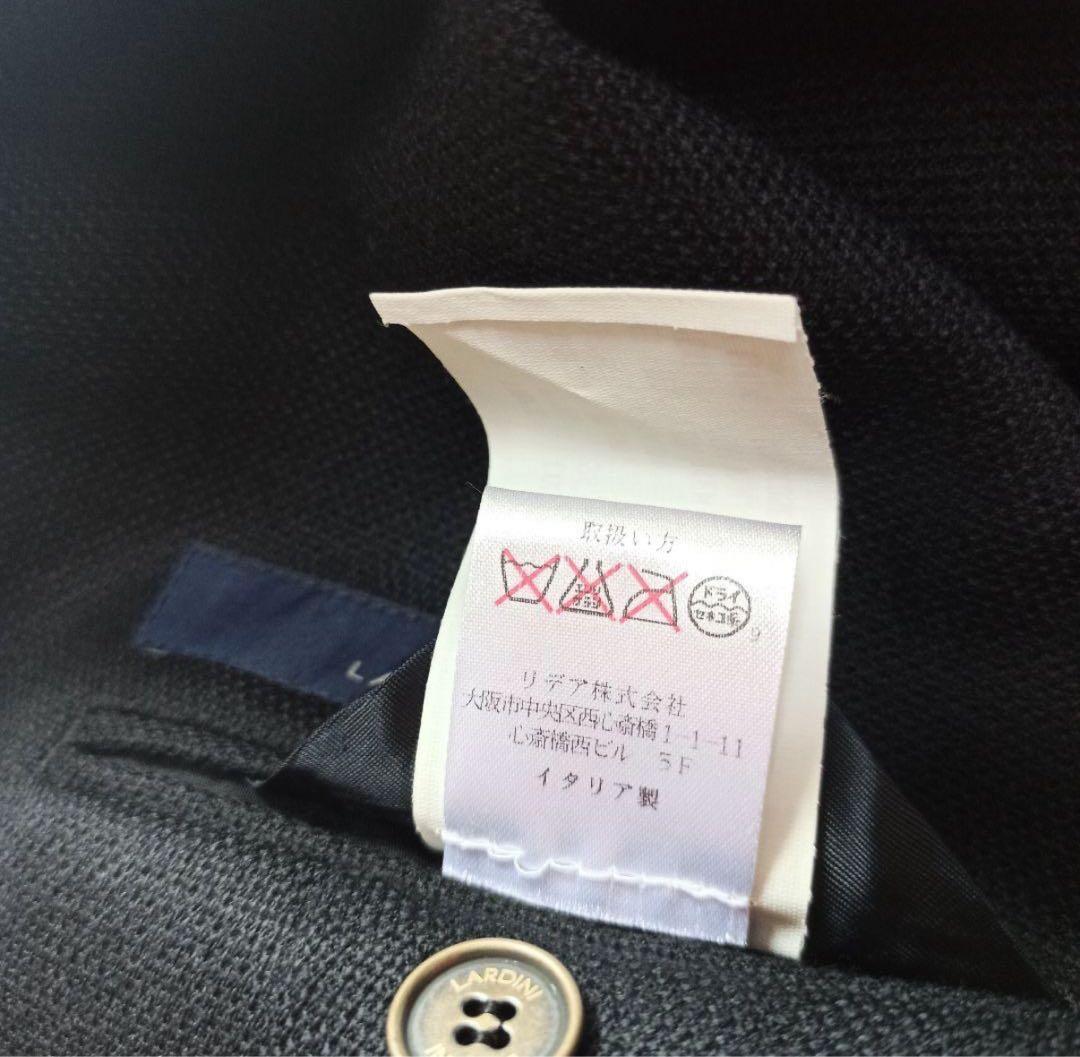 LARDINI ラルディーニ メンズ テーラードジャケット ダブル 黒 S