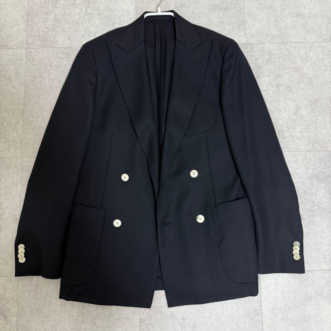 LARDINI ラルディーニ メンズ テーラードジャケット ダブル 黒 S