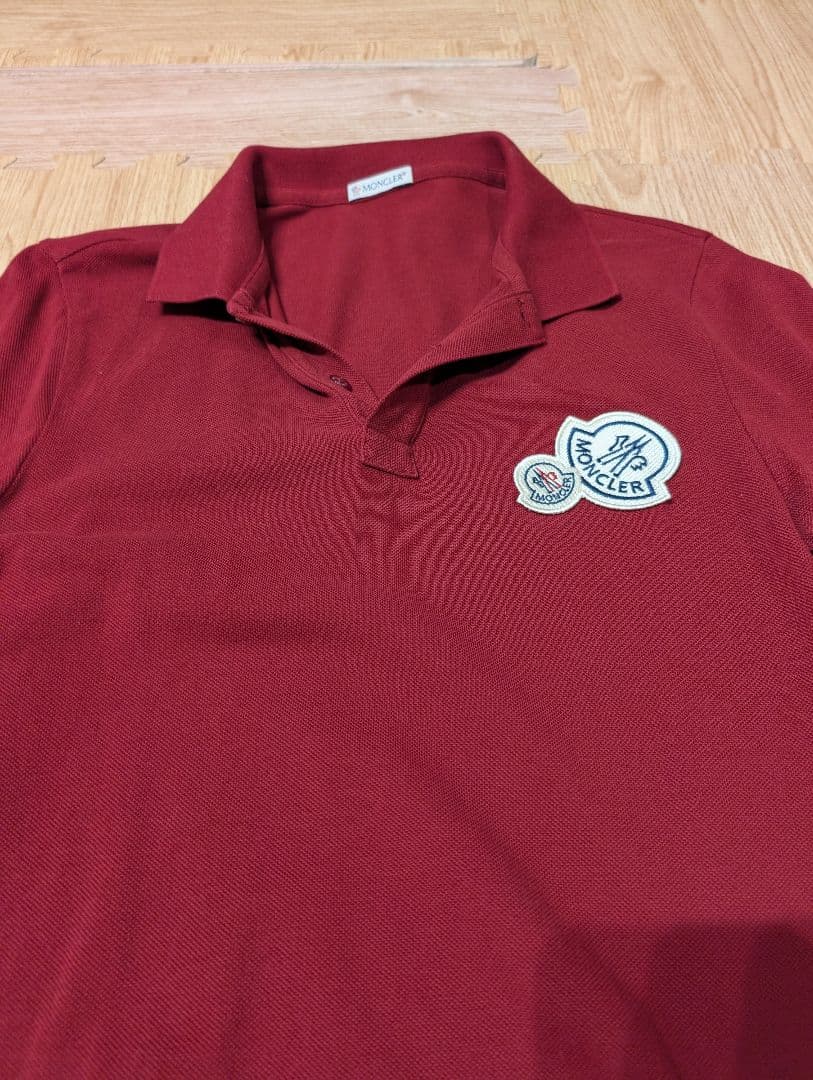 MONCLER モンクレール ポロシャツ 半袖 エンジ
