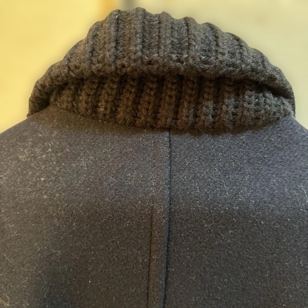 BEAMS HEART ネイビー ウールドンキー襟コート