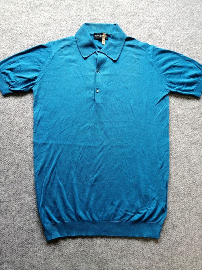 JOHN SMEDLEY ジョンスメドレー 30gコットンニット ポロシャツ
