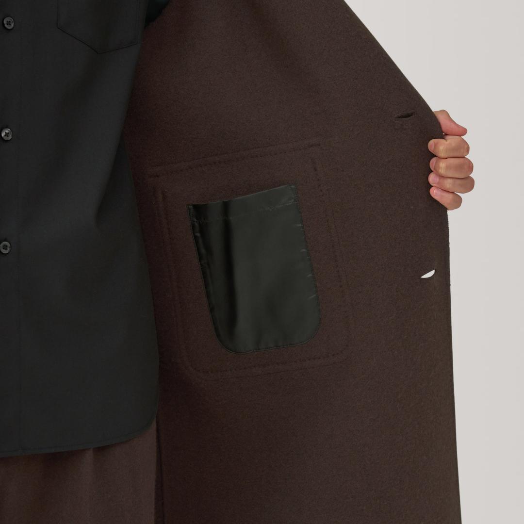 無印良品 MUJI Labo カシミヤ混ダッフルコート 25AW ブラウン L