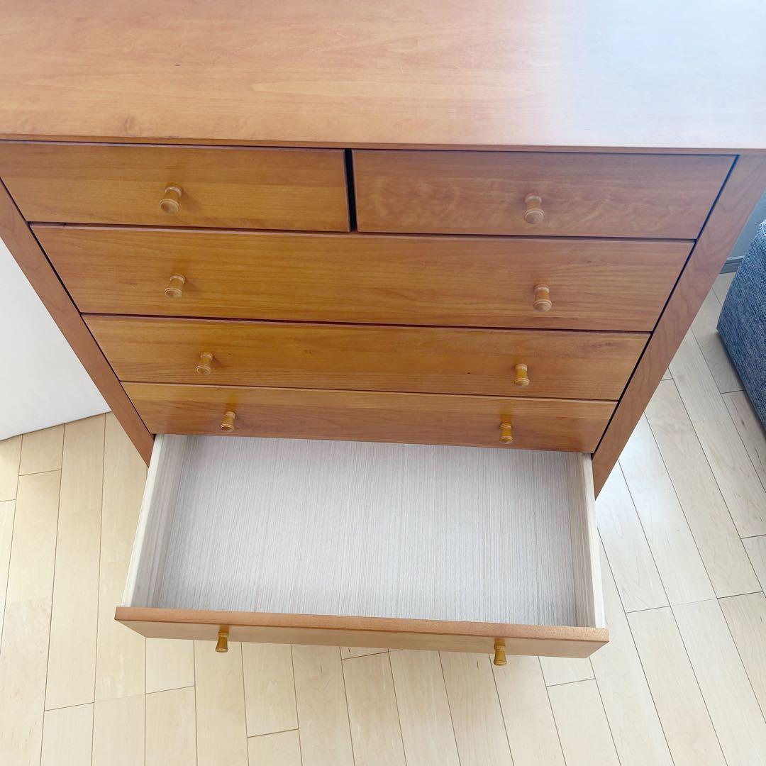 LEGNATEC レグナテック　ハイチェスト6段＋隠し棚　北欧ミッドセンチュリー