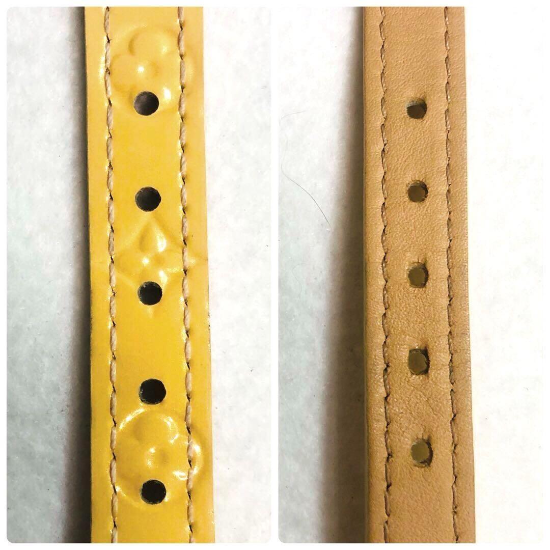 LOUIS VUITTON ヴェルニ ベルト ブレスレット ベージュ