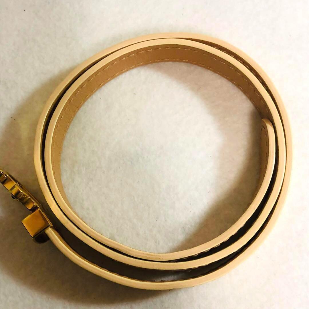 LOUIS VUITTON ヴェルニ ベルト ブレスレット ベージュ