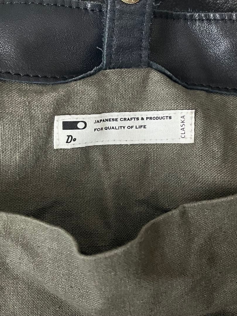 CLASKA 黒 レザートートバッグ