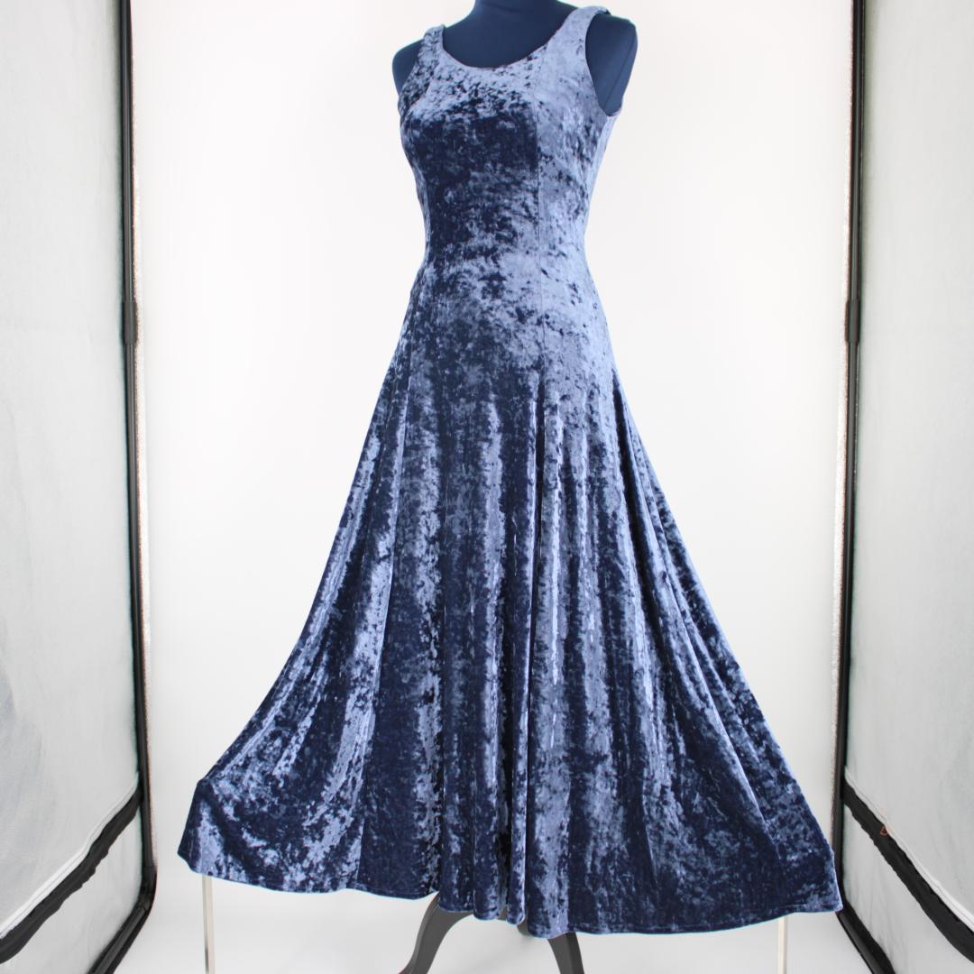 【フラダンス用衣装 美品 ベロアドレス】Aloha kids XS ノースリーブ