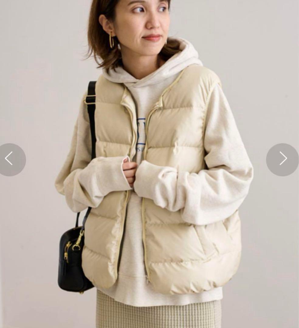 〈FRAMeWORK〉 ダウンベスト/ベージュ