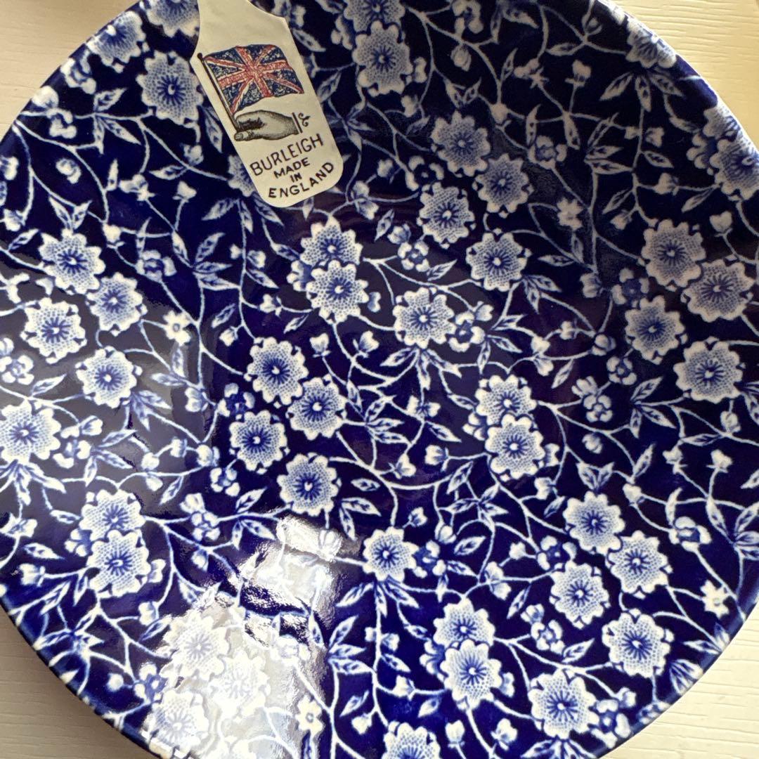 バーレイ シリアルボウル　ブルーキャリコ　burleigh バーレイ プレート皿