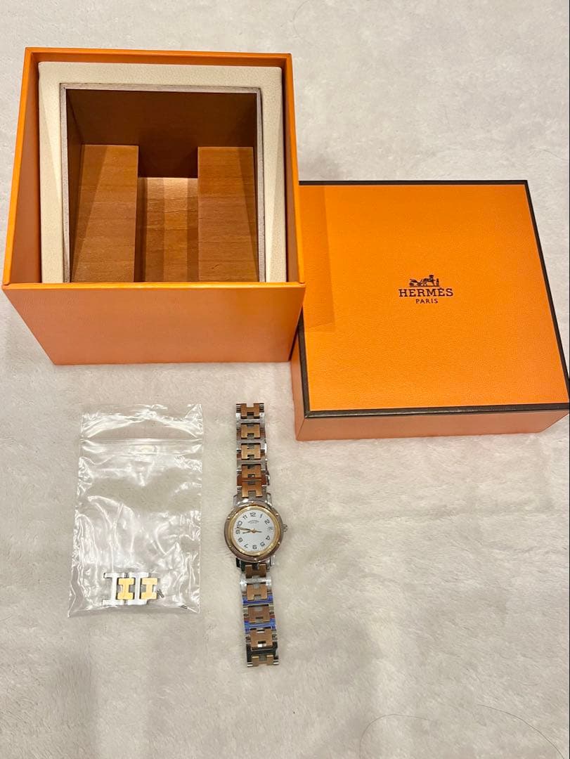 HERMES アナログ腕時計 レディース　シルバー/ゴールド