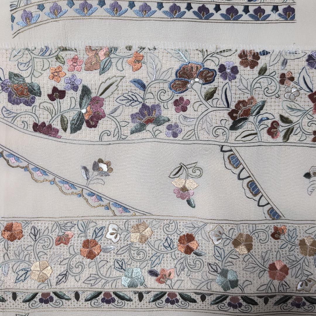 汕頭刺繍 訪問着 洗い張り反物