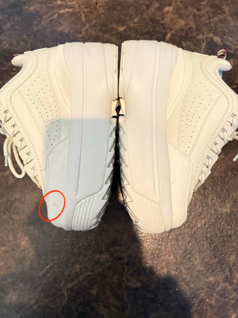 FILA ホワイト 厚底スニーカー 約7cmアップ 23cm（22.5cm向け）