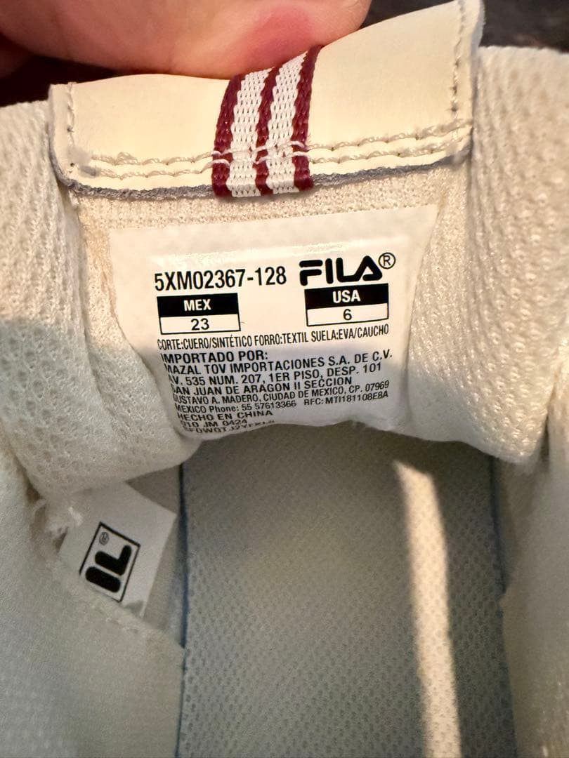 FILA ホワイト 厚底スニーカー 約7cmアップ 23cm（22.5cm向け）