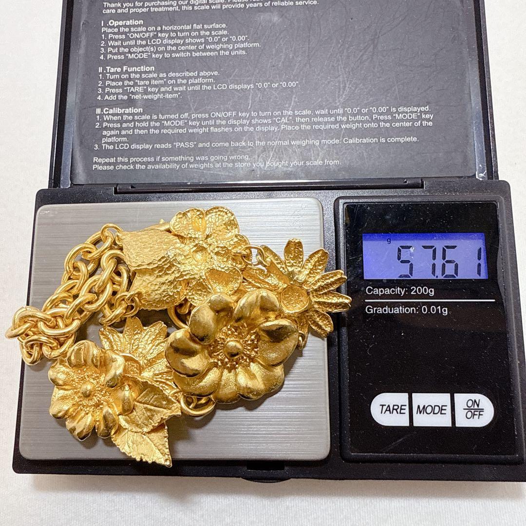 KENZO ケンゾー ゴールドカラー フラワー ネックレス