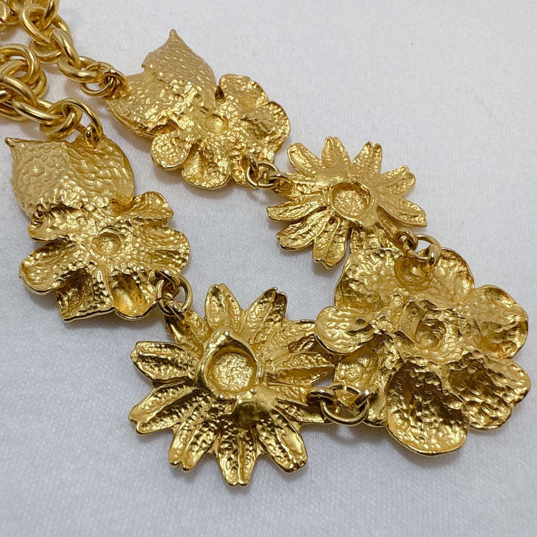 KENZO ケンゾー ゴールドカラー フラワー ネックレス