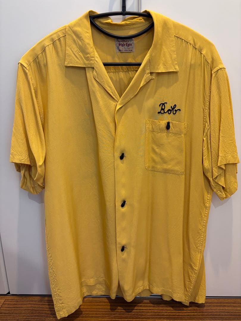 美品⭐︎Style Eyes ⭐︎マスタードボウリングシャツ　イエロー