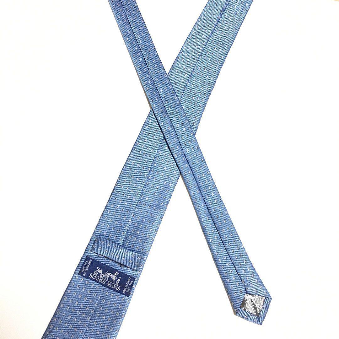 未使用級 エルメス HERMES ネクタイ H織りタイ ファソネH H柄