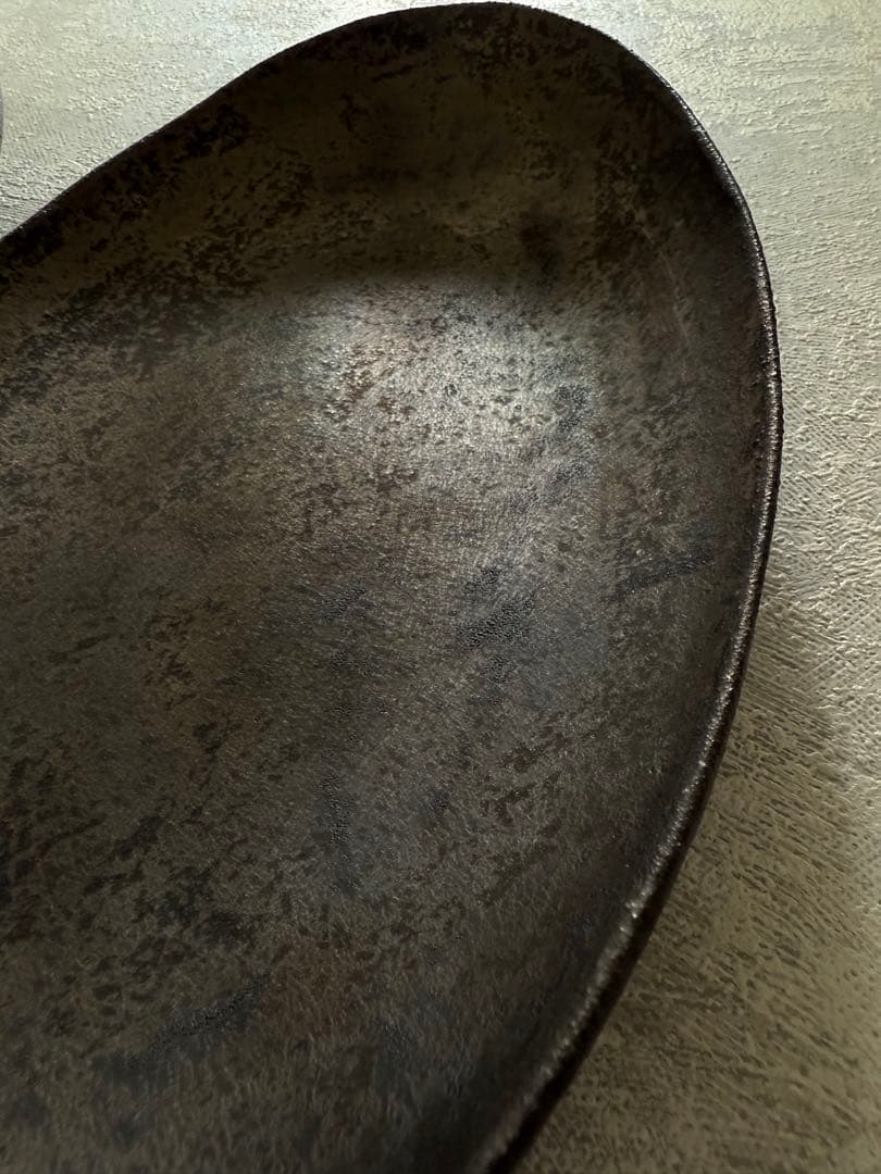 安福由美子　黒錆カレー皿　カレープレート