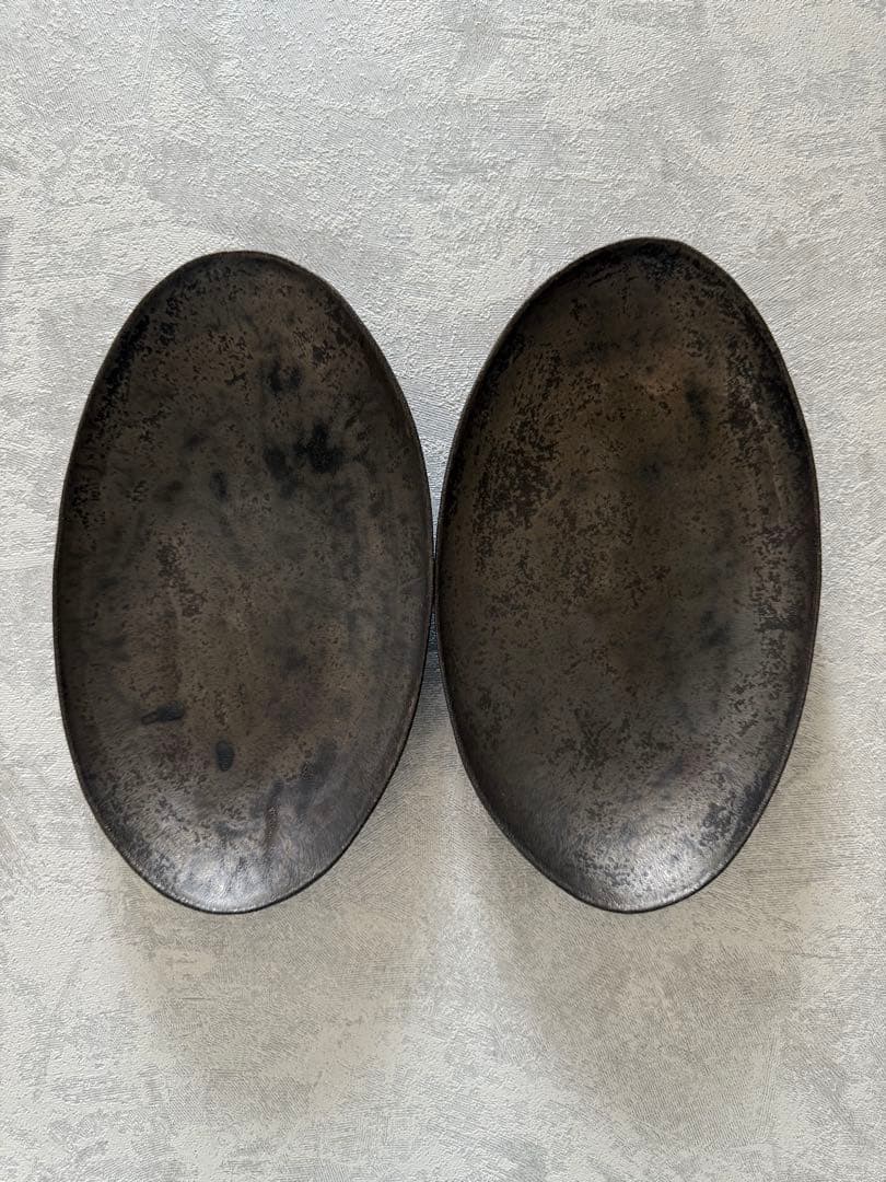 安福由美子　黒錆カレー皿　カレープレート