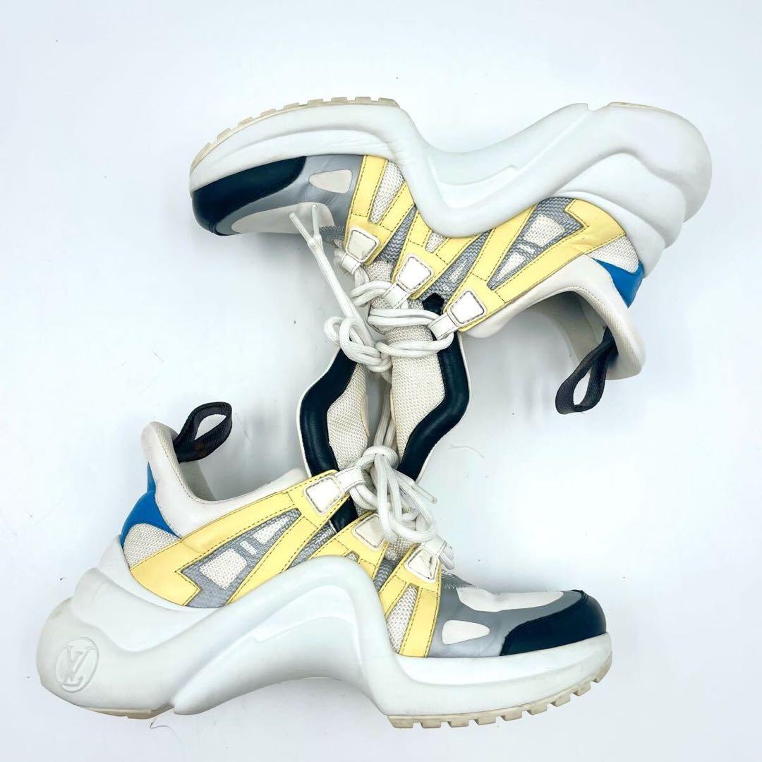 現行 ルイヴィトン LVアークライト モノグラム スニーカー 白 36 23cm