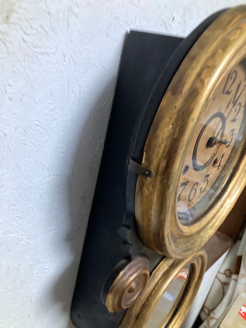 アンティーク イングラハムダルマ時計 文字盤変更歴有り 8日巻振り子時計