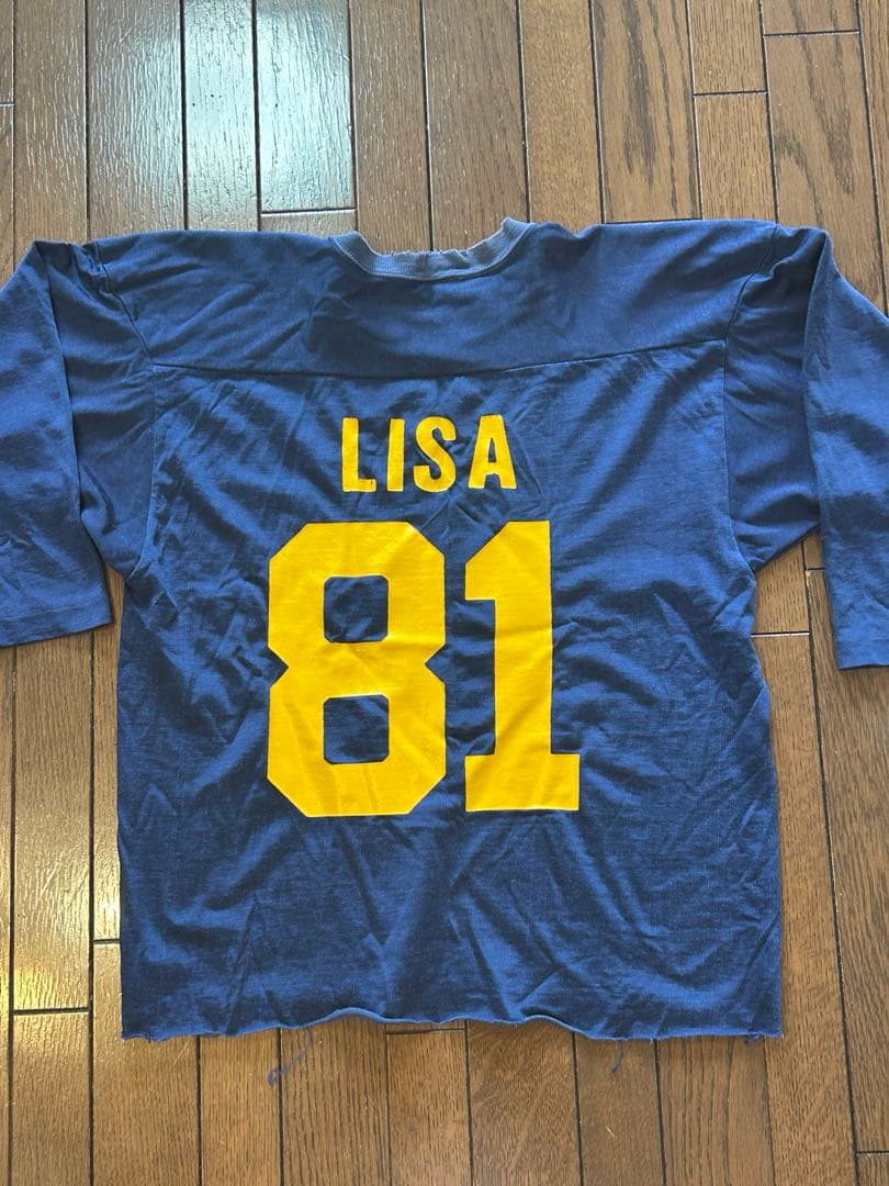 Lサイズ 70s〜80s USA製 Championフットボールシャツ