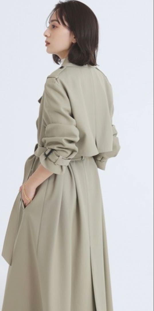 ウールギャバジントレンチコート／anuans