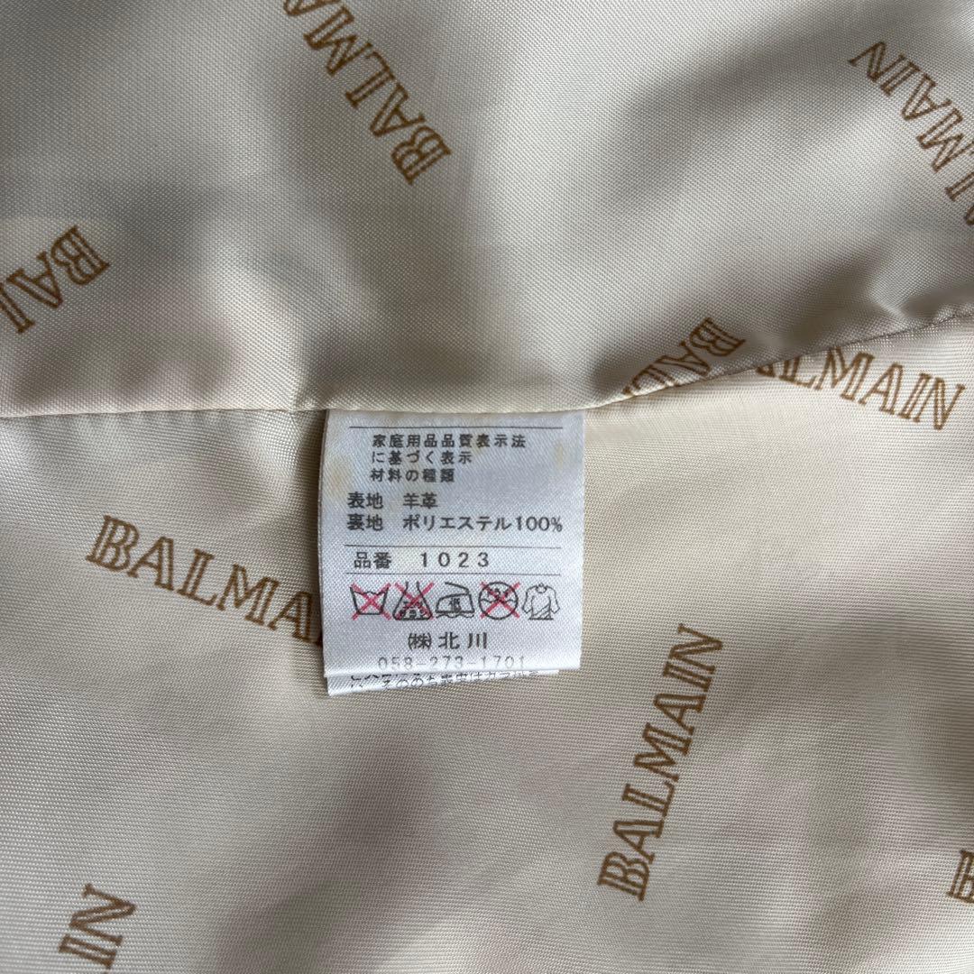 ★バルマン　パリス　2way レザーコート フーディ　ラムレザー