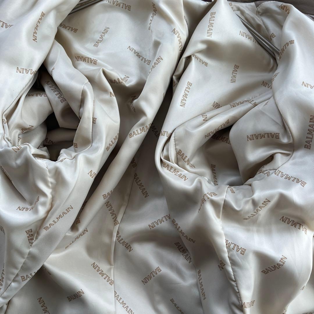 ★バルマン　パリス　2way レザーコート フーディ　ラムレザー