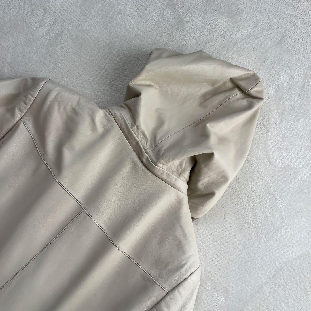 ★バルマン　パリス　2way レザーコート フーディ　ラムレザー