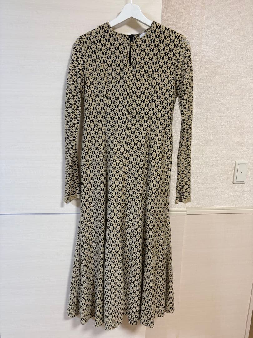 ワンピース clane 3D flower lace one piece