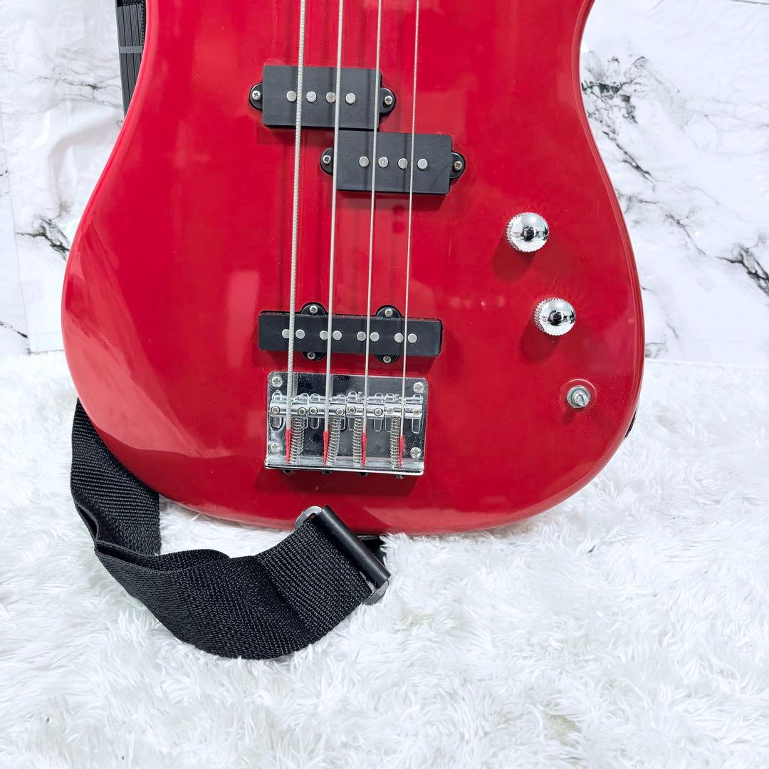 BUSKER’S バスカーズ エレキベース レッド 4弦 エレキベース 初心者