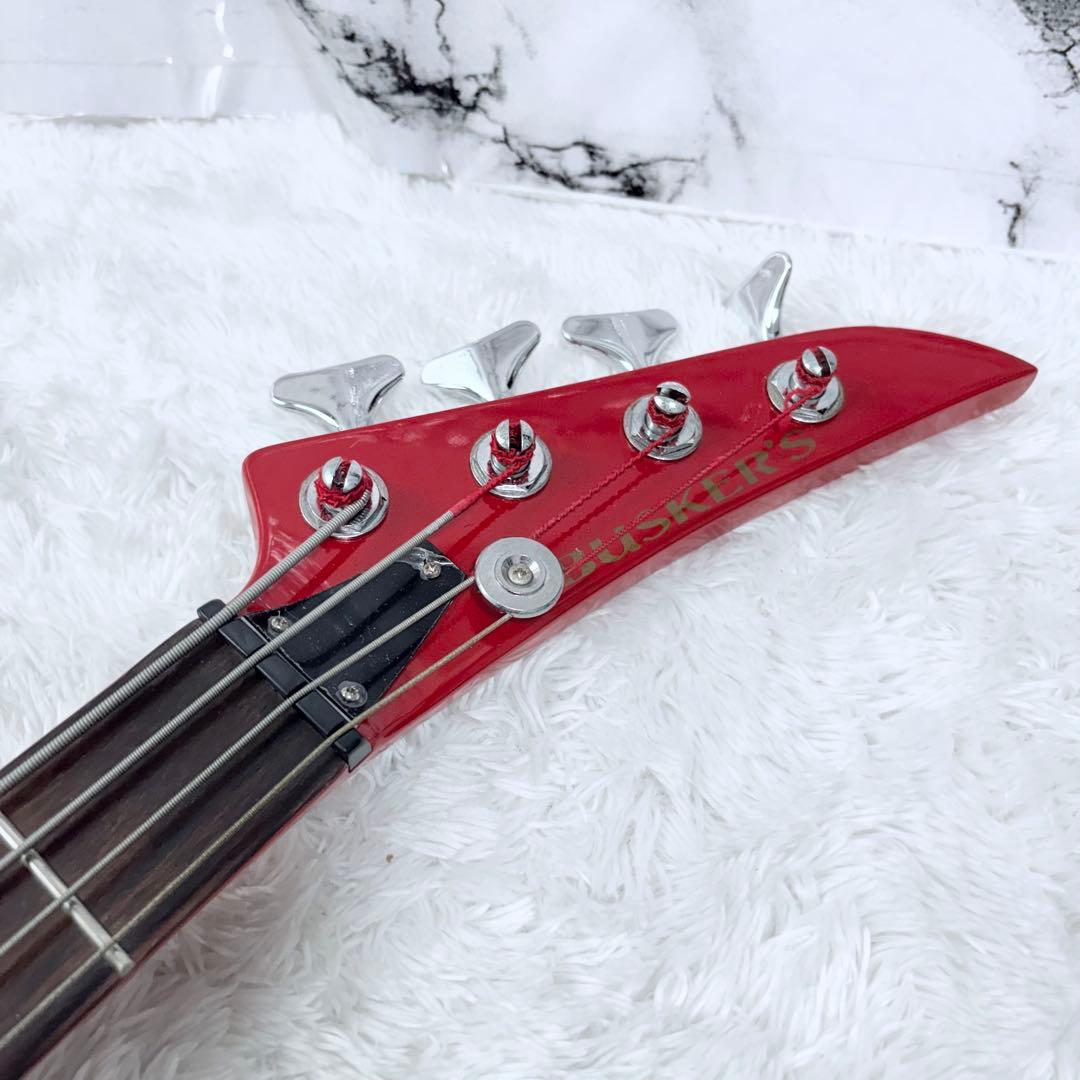 BUSKER’S バスカーズ エレキベース レッド 4弦 エレキベース 初心者