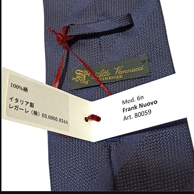 【新品】アットヴァンヌッチ ハンドメイドタイ ネイビー