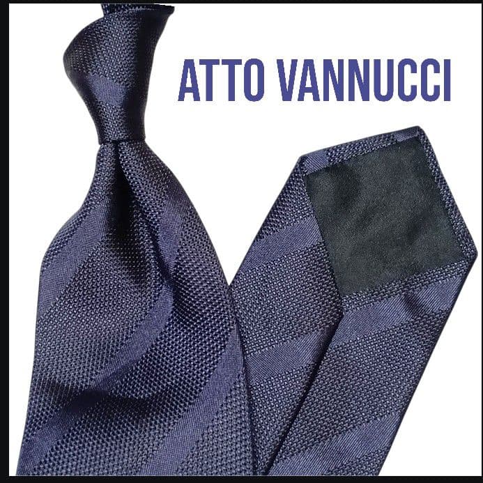 【新品】アットヴァンヌッチ ハンドメイドタイ ネイビー