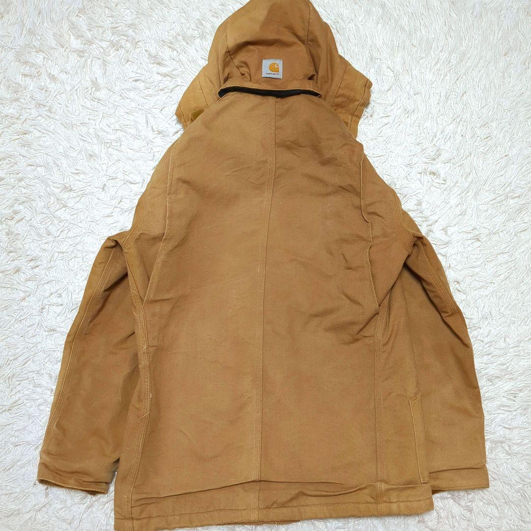 【良品】カーハート☆2way 襟コーデュロイ　米国製　ダッグジャケット　金ボタン