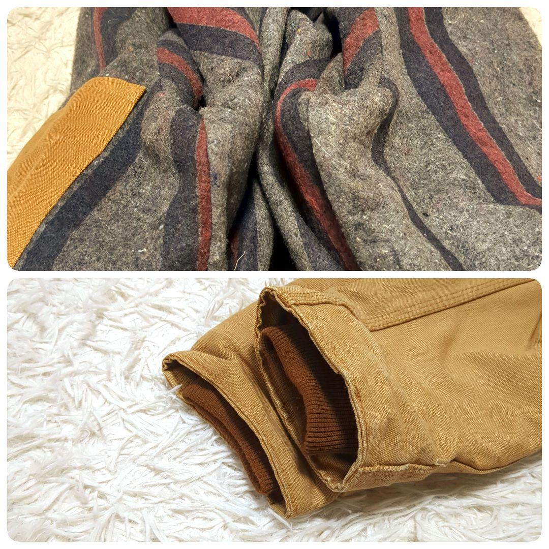 【良品】カーハート☆2way 襟コーデュロイ　米国製　ダッグジャケット　金ボタン