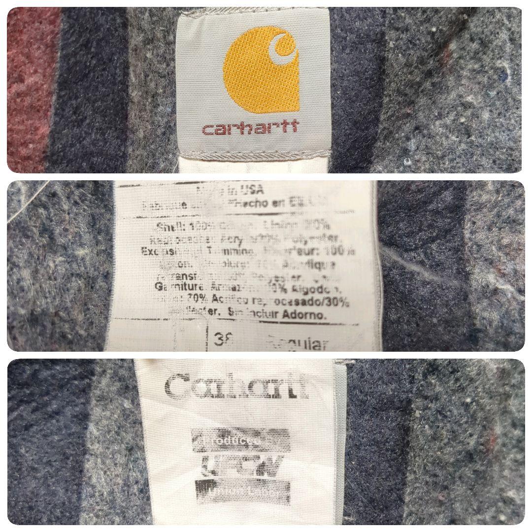 【良品】カーハート☆2way 襟コーデュロイ　米国製　ダッグジャケット　金ボタン