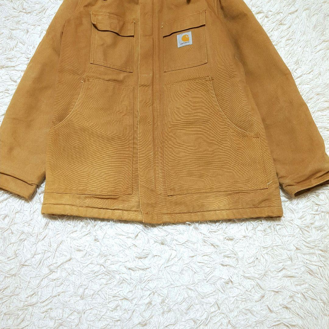 【良品】カーハート☆2way 襟コーデュロイ　米国製　ダッグジャケット　金ボタン