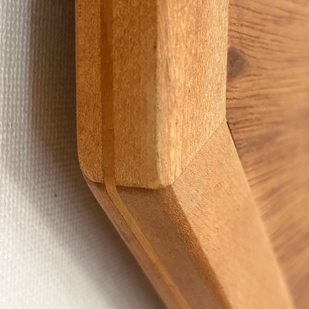 【 アンティーク 】八角形 木製ミラー 北欧インテリア 吊り下げミラー