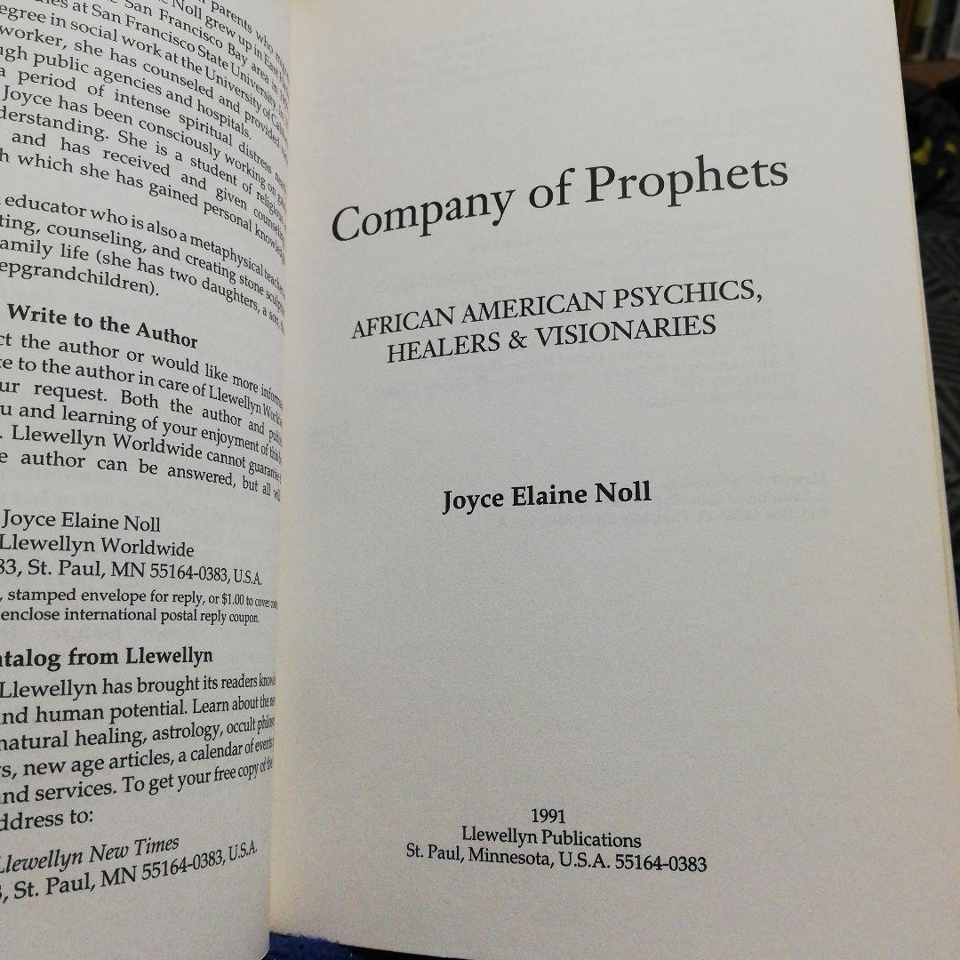 洋書 Company of Prophets by Joyce Elaine Noll