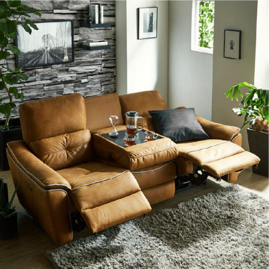 【お値下げ！】関家具 バッジオ 電動ソファ 3人掛け【定価80%OFF!】